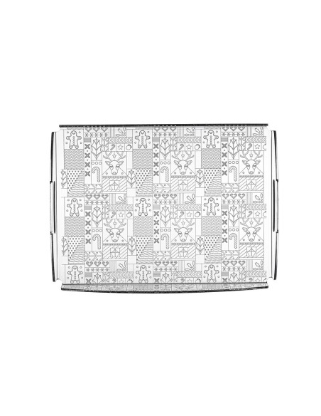 iPLEX Design - Vassoio Grande Navidad in plexiglass - Trasparente - 32x6x42,5 cm