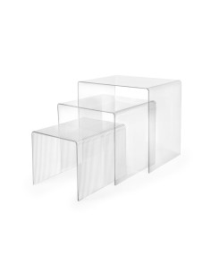 iPLEX Design - Trix Plisse' in pmma - Trasparente - 30/40/50x30/40/50x40,0 - 30/40/50x30/40/50x40,0 cm - 30x30x40 cm