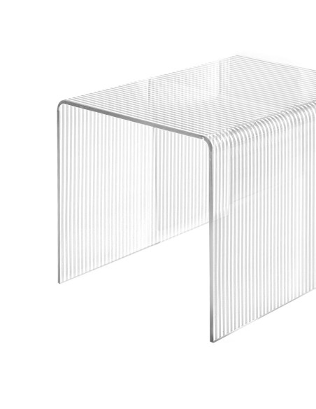 iPLEX Design - Trix Plisse' in pmma - Trasparente - 30/40/50x30/40/50x40,0 - 30/40/50x30/40/50x40,0 cm - 30x30x40 cm