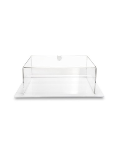 Iplex - Bon Ton Tortiera quadrata in plexiglass Trasparente. , made in Italy - Trasparente/bianco - 36x13,5x36 cm
