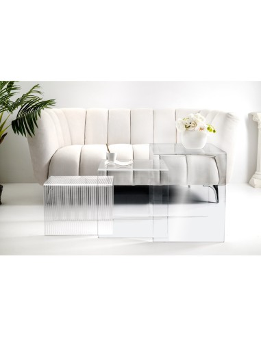 iPLEX Design - Trix Plisse' in pmma - Trasparente - 30/40/50x30/40/50x40,0 - 30/40/50x30/40/50x40,0 cm - 30x30x40 cm