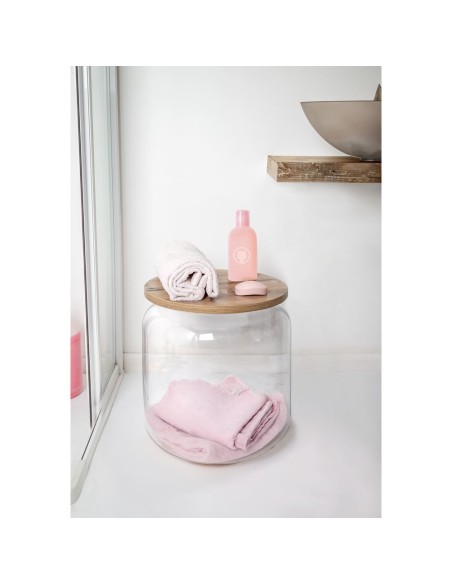 iPLEX Design - Tolino Rovere in plexiglass/legno - Trasparente/rovere - 38x42x38 cm