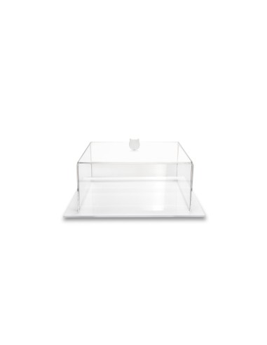 Iplex - Bon Ton Tortiera quadrata in plexiglass Trasparente. , made in Italy - Trasparente/bianco - 25,5x11x25,5 cm