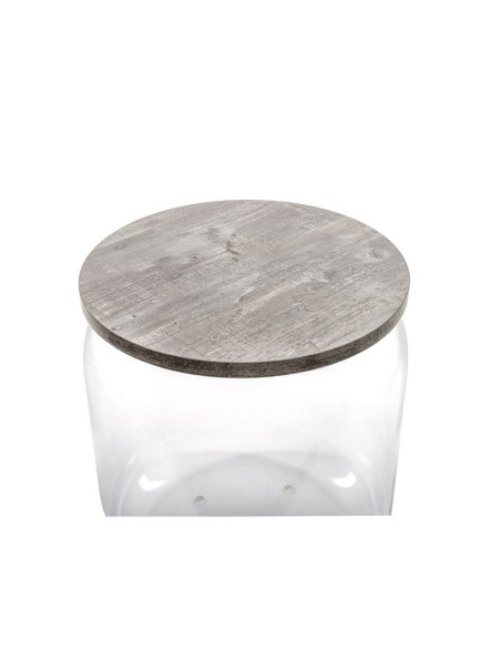 iPLEX Design - Tolino Grigio Atrium in plexiglass/legno - Trasparente/ grigio - 38x42x38 cm