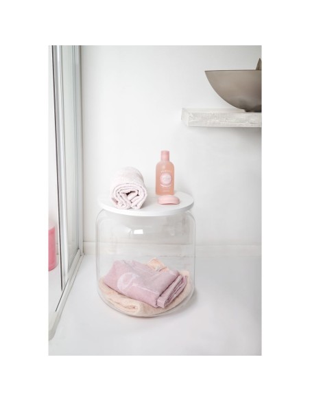 iPLEX Design - Tolino Bianco Supremo in plexiglass/legno - Trasparente/ bianco - 38x42x38 cm