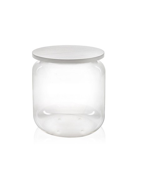 iPLEX Design - Tolino Bianco Supremo in plexiglass/legno - Trasparente/ bianco - 38x42x38 cm