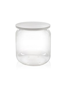 iPLEX Design - Tolino Bianco Supremo in plexiglass/legno - Trasparente/ bianco - 38x42x38 cm