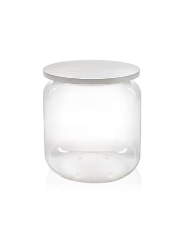 iPLEX Design - Tolino Bianco Supremo in plexiglass/legno - Trasparente/ bianco - 38x42x38 cm
