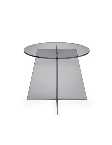 iPLEX Design - Teide Tavolino Fume' in plexiglass - fumè - 50x41x50 cm