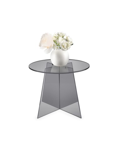 iPLEX Design - Teide Tavolino Fume' in plexiglass - fumè - 50x41x50 cm