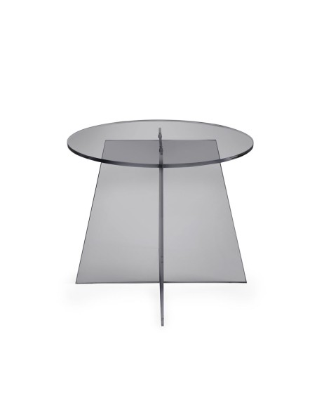 iPLEX Design - Teide Tavolino Fume' in plexiglass - fumè - 50x41x50 cm