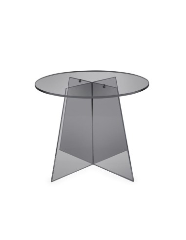 iPLEX Design - Teide Tavolino Fume' in plexiglass - fumè - 50x41x50 cm