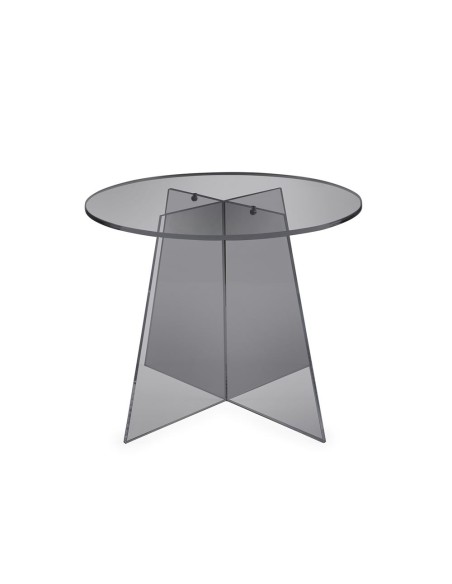 iPLEX Design - Teide Tavolino Fume' in plexiglass - fumè - 50x41x50 cm