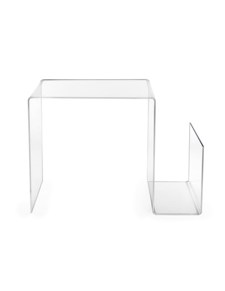iPLEX Design - S-Table Tavolino Trasparente in plexiglass - 70x50x44 cm
