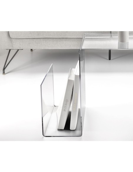 iPLEX Design - S-Table Tavolino Trasparente in plexiglass - 70x50x44 cm