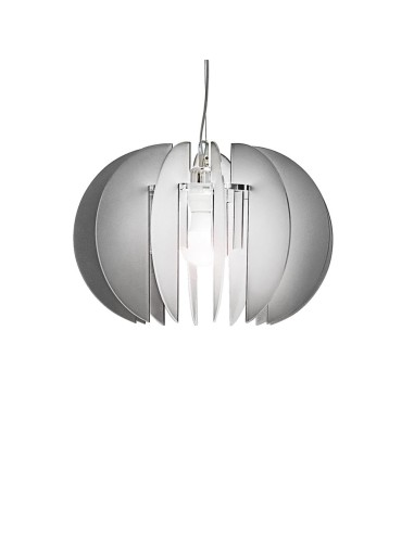 iPLEX Design - Sferia Sospensione Fume' Satinato in plexiglass - grigio fumè satinato - 38x27x38 cm