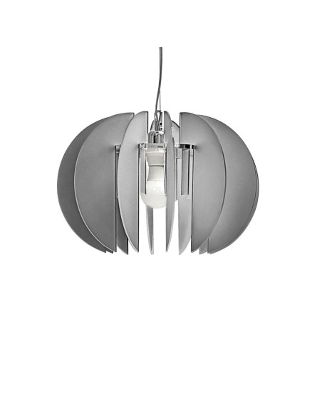 iPLEX Design - Sferia Sospensione Fume' Satinato in plexiglass - grigio fumè satinato - 38x27x38 cm