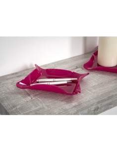 Iplex - Drappeggi d'autore Vassoio quadrato vuotatasche fuxia in plexiglass drappeggiato a mano,. - 23x3x23 cm 2