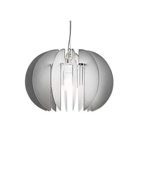 iPLEX Design - Sferia Sospensione Fume' Satinato in plexiglass - grigio fumè satinato - 38x27x38 cm