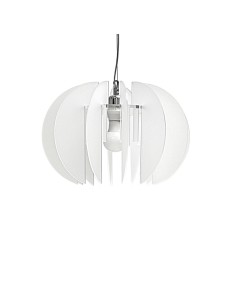 iPLEX Design - Sferia Sospensione Bianco Satinato in plexiglass - 38x27x38 cm