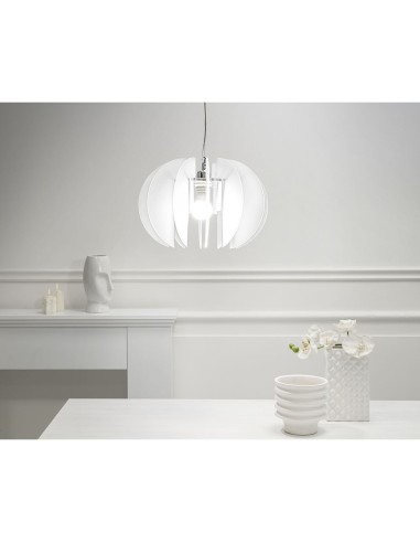 iPLEX Design - Sferia Sospensione Bianco Satinato in plexiglass - 38x27x38 cm