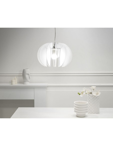 iPLEX Design - Sferia Sospensione Bianco Satinato in plexiglass - 38x27x38 cm