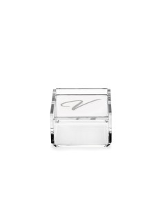 iPLEX Design - Scatolina Violet ""V, V"" Trasparente in plexiglass - 7x4,5x7 cm