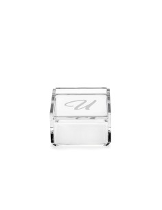 iPLEX Design - Scatolina Violet ""U, U"" Trasparente in plexiglass - 7x4,5x7 cm