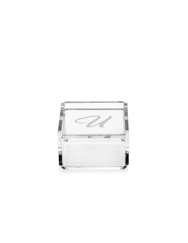 iPLEX Design - Scatolina Violet ""U, U"" Trasparente in plexiglass - 7x4,5x7 cm
