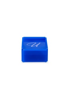 iPLEX Design - Scatolina Violet ""U, U"" Blu in plexiglass - 7x4,5x7 cm