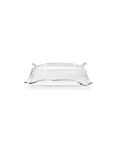 Iplex - Drappeggi d'autore Vassoio rettangolare vuotatasche Trasparente in plexiglass drappeggiato a mano,. - 20x3,5x15 cm