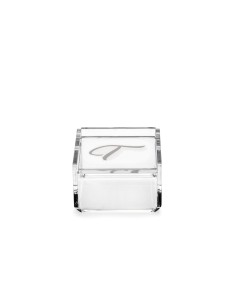 iPLEX Design - Scatolina Violet ""T, T"" Trasparente in plexiglass - 7x4,5x7 cm