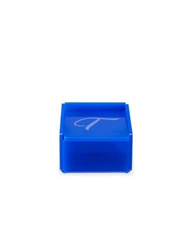 iPLEX Design - Scatolina Violet ""T, T"" Blu in plexiglass - 7x4,5x7 cm
