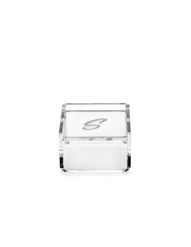 iPLEX Design - Scatolina Violet ""S, S"" Trasparente in plexiglass - 7x4,5x7 cm