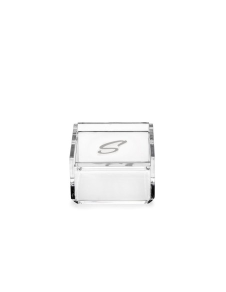 iPLEX Design - Scatolina Violet ""S, S"" Trasparente in plexiglass - 7x4,5x7 cm