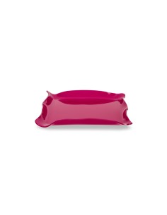 Iplex - Drappeggi d'autore Vassoio rettangolare vuotatasche fuxia in plexiglass drappeggiato a mano,. - 20x3,5x15 cm