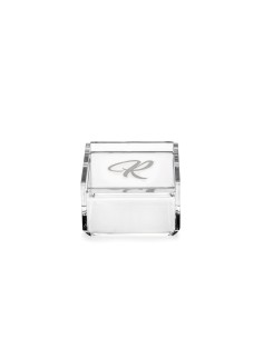 iPLEX Design - Scatolina Violet ""R, R"" Trasparente in plexiglass - 7x4,5x7 cm
