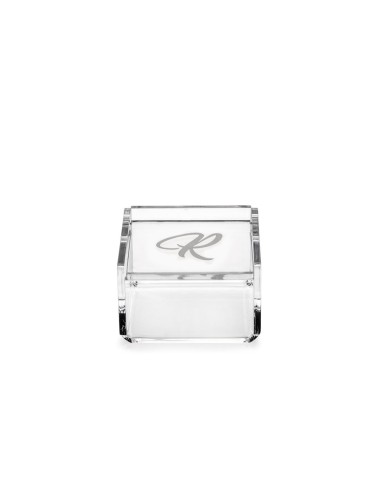 iPLEX Design - Scatolina Violet ""R, R"" Trasparente in plexiglass - 7x4,5x7 cm