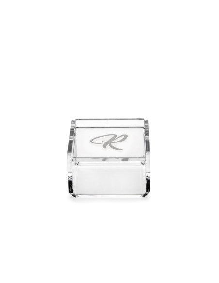 iPLEX Design - Scatolina Violet ""R, R"" Trasparente in plexiglass - 7x4,5x7 cm