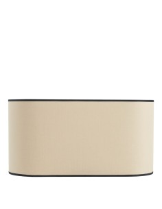 Blanc D' Ivoire - Paralume classico beige con bordi neri fatto a mano 100% cotone  L 48xL 18xH 23 cm