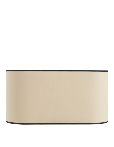 Blanc D' Ivoire - Paralume classico beige con bordi neri fatto a mano 100% cotone  L 48xL 18xH 23 cm