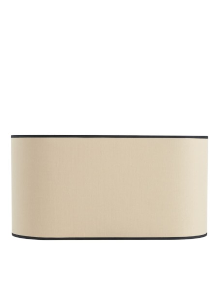Blanc D' Ivoire - Paralume classico beige con bordi neri fatto a mano 100% cotone  L 48xL 18xH 23 cm