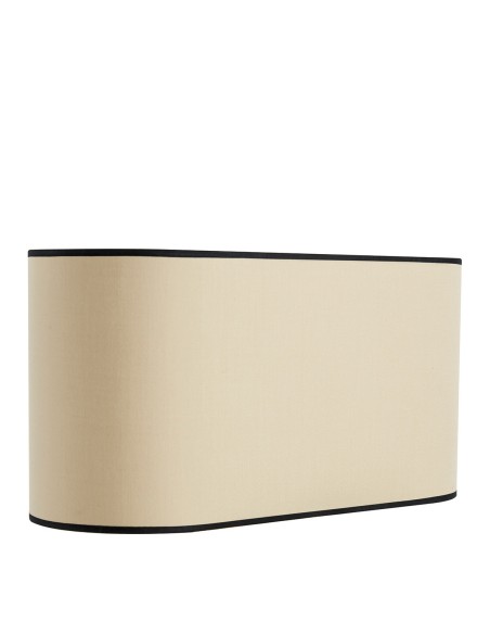 Blanc D' Ivoire - Paralume classico beige con bordi neri fatto a mano 100% cotone  L 48xL 18xH 23 cm