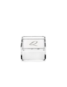 iPLEX Design - Scatolina Violet ""Q, Q"" Trasparente in plexiglass - 7x4,5x7 cm