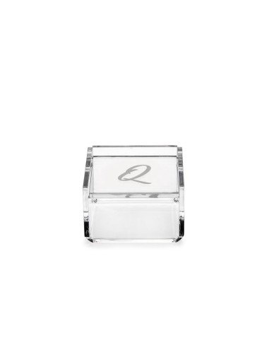 iPLEX Design - Scatolina Violet ""Q, Q"" Trasparente in plexiglass - 7x4,5x7 cm