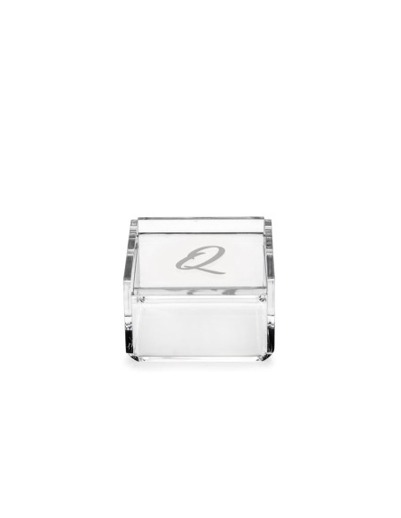 iPLEX Design - Scatolina Violet ""Q, Q"" Trasparente in plexiglass - 7x4,5x7 cm