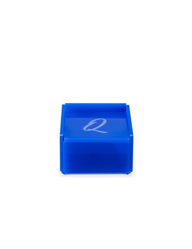 iPLEX Design - Scatolina Violet ""Q, Q"" Blu in plexiglass - 7x4,5x7 cm
