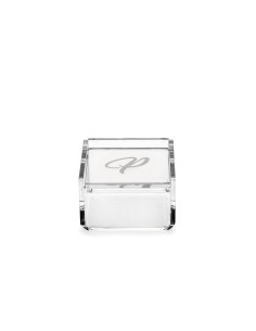 iPLEX Design - Scatolina Violet ""P, P"" Trasparente in plexiglass - 7x4,5x7 cm