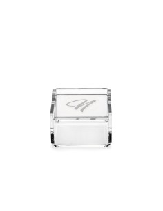 iPLEX Design - Scatolina Violet ""N, N"" Trasparente in plexiglass - 7x4,5x7 cm