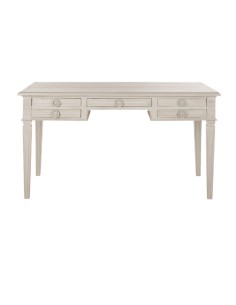 Scrivania Louis in legno naturale decapato bianco